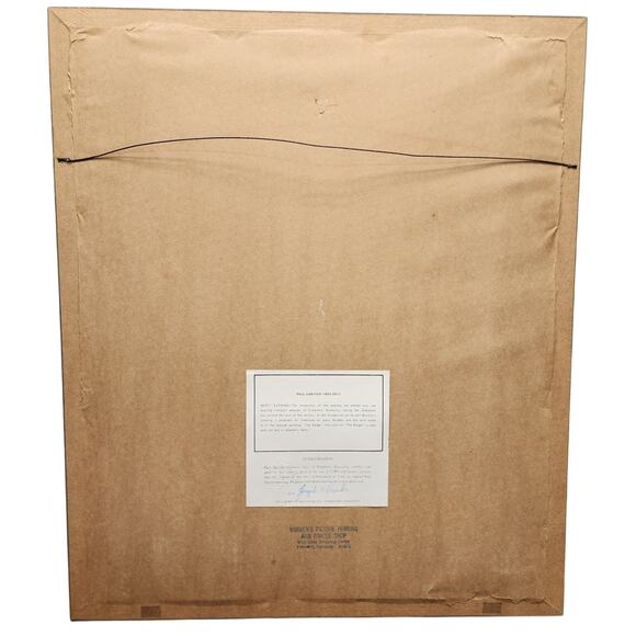 Paul Sawyier “Misty Evening” Lithograph Framed Gold Beveled Wood KY Art 1973 VTG - Picture 10 of 13